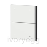 iONprime White Metal Painted 2 Gang Rocker Set