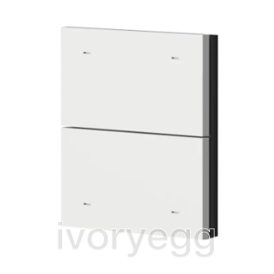 iONprime White Plastic 2 Gang Rocker Set