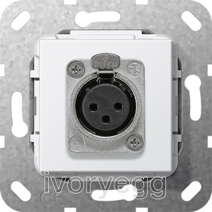 XLR jack D-series Insert pure white