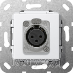 XLR jack D-series Insert pure white