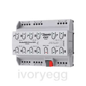 6-Channel Shutter Actuator with automatic travel time measurement and KNX Secure