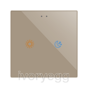 Flat RGB 2. Glass capacitive push button - 2 buttons - 360° Custom