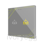 Flat RGB 2. Glass capacitive push button - 2 buttons - 360° Custom