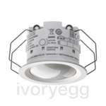 KNX presence detector mini with temp and humidity, Universal, Secure, IP 44, 3m, light lens, white