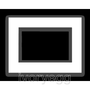 VisuControl, ACC. 07" Glass cover frame, white