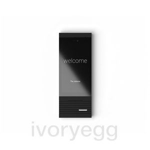 Adelante doorcom module - structured black (RAL 9005) - single call button chrome with LED
