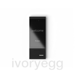 Adelante doorcom module - structured black (RAL 9005) - single call button chrome with LED