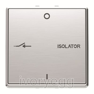 Fan isolator 1-gang 1 rocker Stainless steel - Millenium