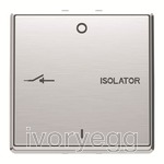 Fan isolator 1-gang 1 rocker Stainless steel - Millenium