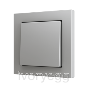ZS55. Cover for Simple KNX Soft push button 55x55 mm. Tilt down - Silver