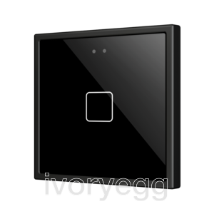 Flat RGB 70 X1. Glass Capacitive push button 70x70 - 1 button - Anthracite