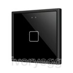 Flat RGB 70 X1. Glass Capacitive push button 70x70 - 1 button - Anthracite