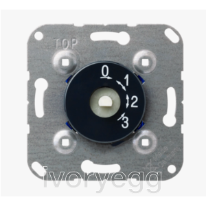 Rotary switch insert 3-level switch with OFF position, 16 AX 250 V ~, anthracite