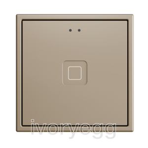 Tecla RGB 70 X1. PC-ABS Capacitive push button 70x70 - 1 button - Champagne