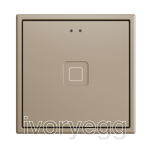 Tecla RGB 70 X1. PC-ABS Capacitive push button 70x70 - 1 button - Champagne