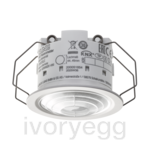 KNX presence detector mini with temp, Standard, Secure, IP 44, 3m, light lens, white