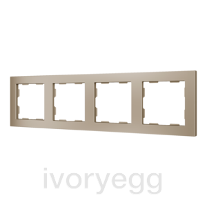 ZS55. Frame - 4 gang - Champagne