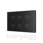 Tecla RGB XL 6. PC-ABS Capacitive push button - 6 buttons - Anthracite