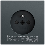 Socket outlet with earth pin 16 A 250 V~ and Safety Plus - anthracite