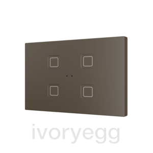 Tecla RGB XL 4. PC-ABS Capacitive push button - 4 buttons - Mocha