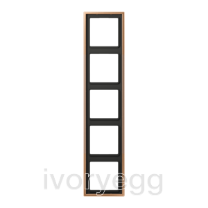 LS990 Frame 5-gang, metal, PVD-coated, brushed bronze