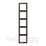 LS990 Frame 5-gang, metal, PVD-coated, brushed bronze