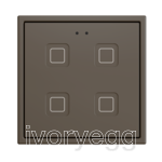 Tecla RGB 70 X4. PC-ABS Capacitive push button 70x70 - 4 buttons - Mocha