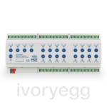 KNX Switch Actuator 12-channel, 8 SU 16A, 230VAC, C-load, standard, 140 μF, Secure