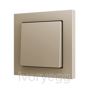 ZS55. Cover for Simple KNX Soft push button 55x55 mm. Tilt down - Champagne