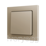ZS55. Cover for Simple KNX Soft push button 55x55 mm. Tilt down - Champagne