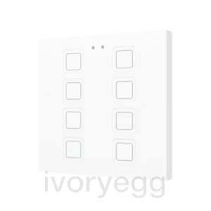 Tecla RGB 8. PC-ABS Capacitive push button - 8 buttons - White