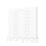 Tecla RGB 8. PC-ABS Capacitive push button - 8 buttons - White