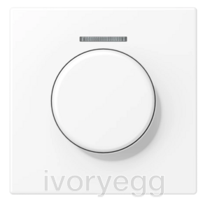 Centre plate with lens for rotary sensor, LS range, matt snow white