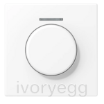 Centre plate with lens for rotary sensor, LS range, matt snow white