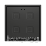 Tecla RGB 70 X4. PC-ABS Capacitive push button 70x70 - 4 buttons - Anthracite