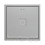 Tecla 70 X1. PC-ABS Capacitive push button 70x70 - 1 buttons - Silver