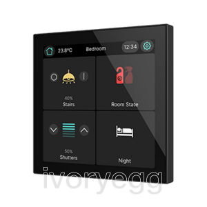 CX40. KNX capacitive touch panel 4" - Anthracite