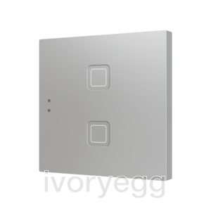 Tecla 2. PC-ABS Capacitive push button - 2 buttons - Silver