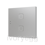 Tecla 2. PC-ABS Capacitive push button - 2 buttons - Silver