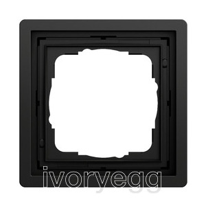Gira F100 cover frame black matt (lacquered)