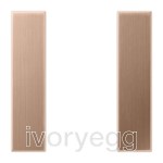 F50 LS Range Cover kit, 1-gang, metal, PVD-coated, brushed bronze