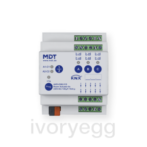KNX Room Actuator 6-channel, 8 inputs, 4SU, MDRC, 16 A, 140 µF, Secure
