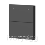 iONprime Black Metal Painted 2 Gang Rocker Set