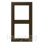 LS Zero 2-gang frame - antique brass