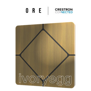 TAP-5 ORE Touch Switch - Cresnet, Brushed Antique Brass