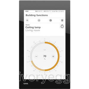 Gira G1 in Black Glass - with WLAN