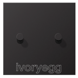 LS 1912 1-gang centre plate with 2 cone toggle levers - dark aluminium