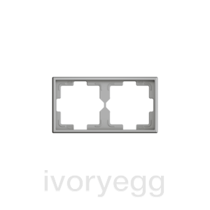 ZS70. 2-gang Frame - Silver