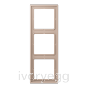 Le Corbusier LS range 3-gang frame, ombre brulee claire