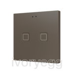 Tecla RGB 2. PC-ABS Capacitive push button - 2 buttons - Mocha